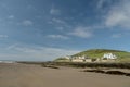Low tide on beach at Croyde, North Devon