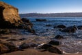 Low tide on the shores of the La Jolla neighborhood in California Royalty Free Stock Photo