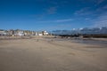 Low tide in St Ives harbour Royalty Free Stock Photo