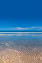 Low tide summer day island sea view