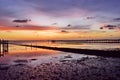 Low tide sunset Gulf Coast, Florida Royalty Free Stock Photo