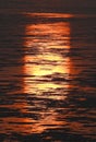 Low tide sunset reflections on kent coast whitstable