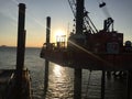 Low tide on the Thames estuary at Sunset