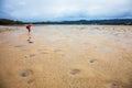 At low tide at Wallaga Lake in Narooma Australia Royalty Free Stock Photo