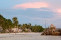 Low tide at Willy rock. White beach, station one. Boracay. Western Visayas. Philippines Royalty Free Stock Photo