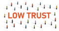 low trust society community with low truthful strength partnership Royalty Free Stock Photo