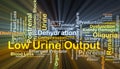 Low urine output background concept glowing Royalty Free Stock Photo