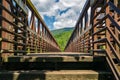 A Low View of an Appalachian Trail Footbridge Royalty Free Stock Photo