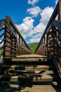 A Low View of an Appalachian Trail Footbridge Royalty Free Stock Photo