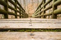 A low view of a footbridge Royalty Free Stock Photo