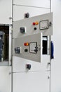 Low-voltage cabinet for power and distribution electricity Royalty Free Stock Photo