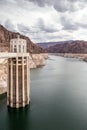 Low Water Level of Lake Mead As Seen From Hoover Dam. Royalty Free Stock Photo