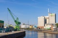 Low water Rijnhaven Wageningen Netherlands