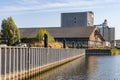 Low water Rijnhaven Wageningen Netherlands