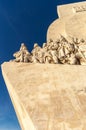 Low wide shot of the Discoverers Monument Belem, Lisbon Royalty Free Stock Photo