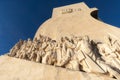 Low wide shot of the Discoverers Monument Belem, Lisbon Royalty Free Stock Photo