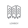 lowboy linear icon. Modern outline lowboy logo concept on white