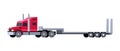 Lowboy trailer truck icon Royalty Free Stock Photo