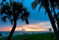 Lowdermilk Park in florida, Naples, at sunset Royalty Free Stock Photo