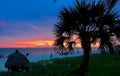 Lowdermilk Park in florida, Naples, at sunset Royalty Free Stock Photo
