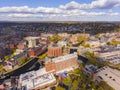 Lowell downtown aerial view, Massachusetts, USA Royalty Free Stock Photo