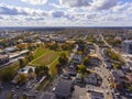 Lowell downtown aerial view, Massachusetts, USA Royalty Free Stock Photo