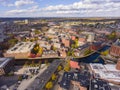 Lowell downtown aerial view, Massachusetts, USA Royalty Free Stock Photo