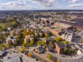 Lowell downtown aerial view, Massachusetts, USA Royalty Free Stock Photo