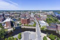 Lowell downtown aerial view, Massachusetts, USA Royalty Free Stock Photo