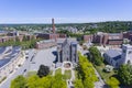 Lowell church aerial view, Massachusetts, USA