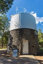 FLAGSTAFF, ARIZONA - SEPTEMBER 1, 2022: The Pluto desicovering telescope at Lowell Observatory on Mars Hill in Flagstaff