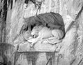 Lowendenkmal, Lion Monument, Lucerne, Switzerland Royalty Free Stock Photo