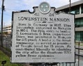 Lowenstein Mansion Historical Plaque, Memphis, Tennessee Royalty Free Stock Photo