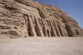 Panoramic view of the small Temple of Hathor & Nefertari in Abu Simbel, Egypt