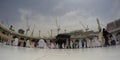 Lower angle Wide View Haram Mosque Royalty Free Stock Photo