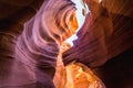 Lower Antelope Canyon - Famous slot canyon near Page, Arizona on Navajo land. Royalty Free Stock Photo