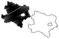 Lower Austria map vector