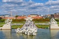 Lower Belvedere and gardens, a Baroque palace in Vienna, Austria