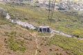 Lower cable station on Table Mountain seen from cable car Royalty Free Stock Photo