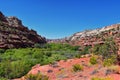 Lower Calf Creek Falls views from the hiking trail Grand Staircase-Escalante National Monument between Boulder and Escalante off H Royalty Free Stock Photo