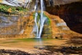 Lower Calf Creek Falls Waterfall colorful views from the hiking trail Grand Staircase Escalante National Monument between Boulder Royalty Free Stock Photo