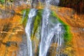 Lower Calf Creek Falls Waterfall colorful views from the hiking trail Grand Staircase Escalante National Monument between Boulder Royalty Free Stock Photo