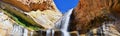 Lower Calf Creek Falls Waterfall colorful views from the hiking trail Grand Staircase Escalante National Monument between Boulder Royalty Free Stock Photo