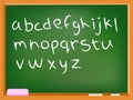 Lower case chalkboard alphabet