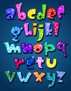 Lower case sparkling alphabet