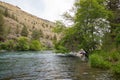 Lower Deschutes River Oregon Fly Fishing Trip in May Royalty Free Stock Photo