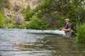 Lower Deschutes River Oregon Fly Fishing Trip in May Royalty Free Stock Photo