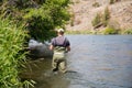 Lower Deschutes River Oregon Fly Fishing Trip in May Royalty Free Stock Photo