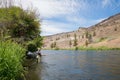 Lower Deschutes River Oregon Fly Fishing Trip in May Royalty Free Stock Photo