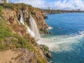 Lower Duden waterfall in Antalya, Turkey Royalty Free Stock Photo